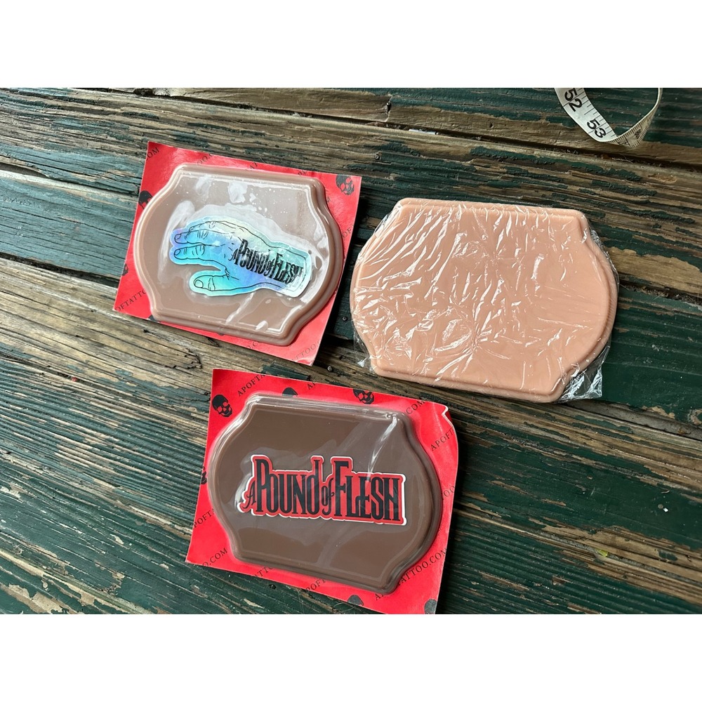 A Pound of Flesh Synthetic Skin Tattoo Practice Plaques Bundle 3 Pack Multi Tone